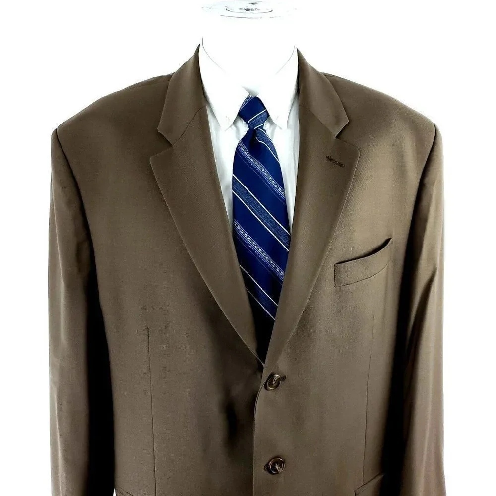 Lauren Ralph Lauren Wool Cashmere 3 Button Blazer 44L Or Slim Fit 46L Dark Beige